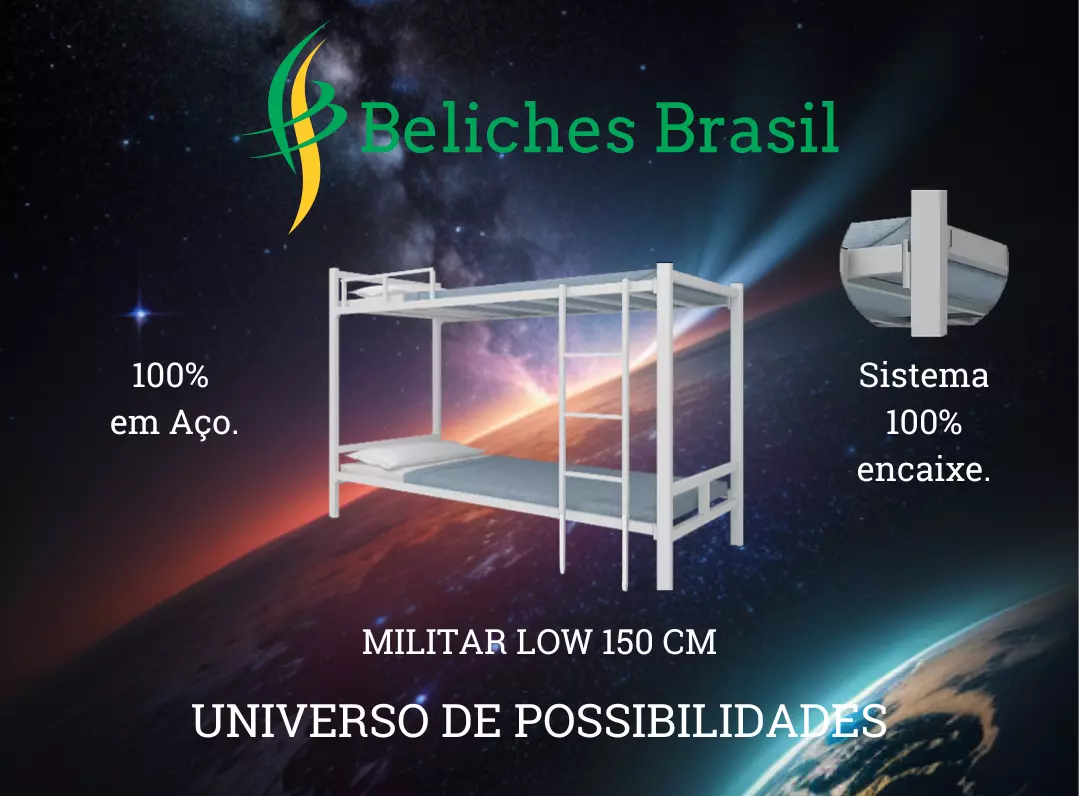 Beliche Militar Low 100% em Aço e de Encaixe.